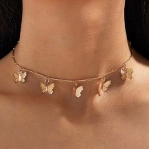 Butterflies Charm Necklace Butterfly Charms Gold Links Cute Bohemian Jewelry New